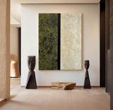 Modern Green Textured Wall Art Large Green Painting Abstract Wall Art For Livingroom