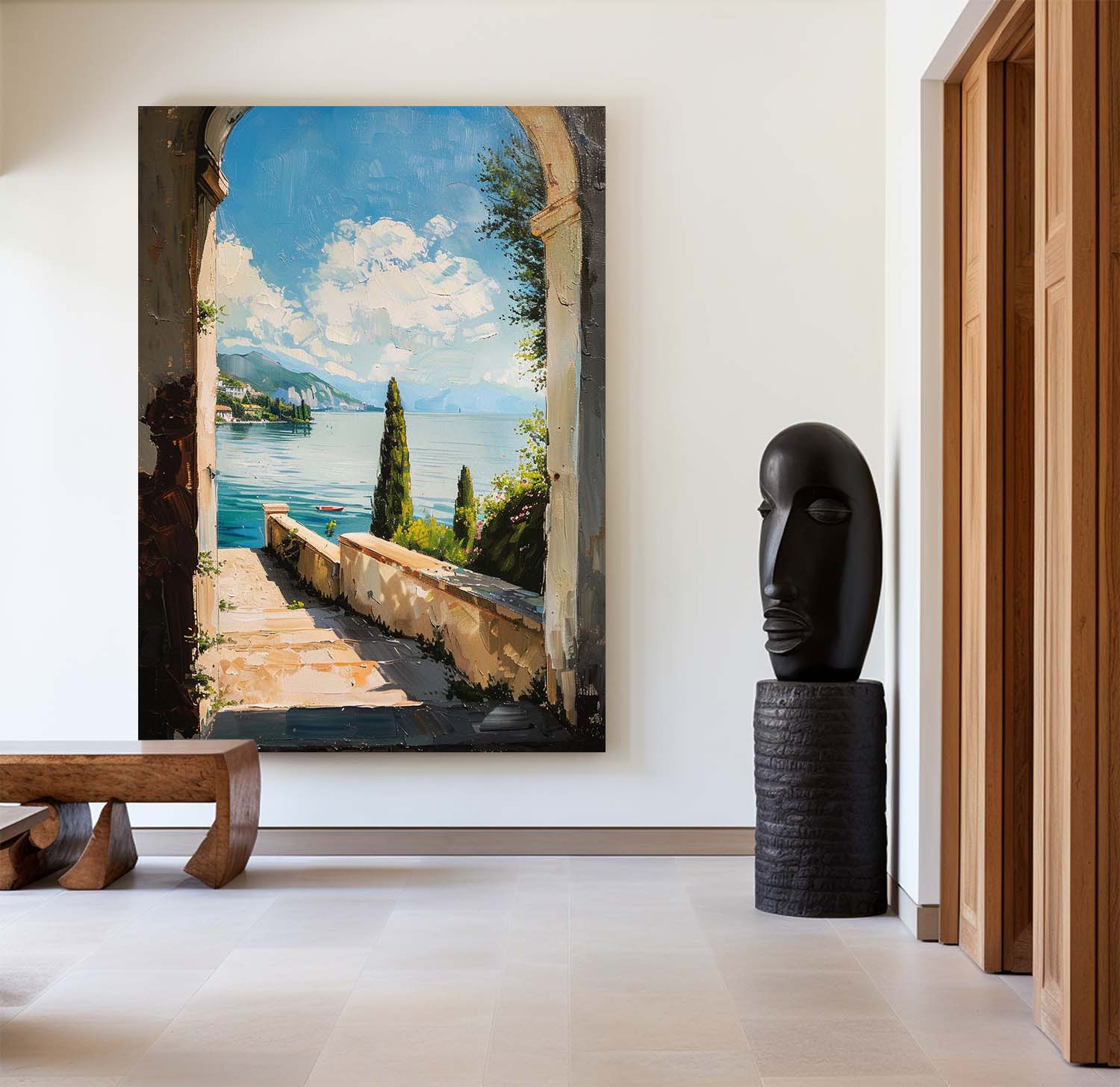 Large Landscape Art Oil Painting Livingroom Canvas Wall Art, Beautiful Impressionistic Painting