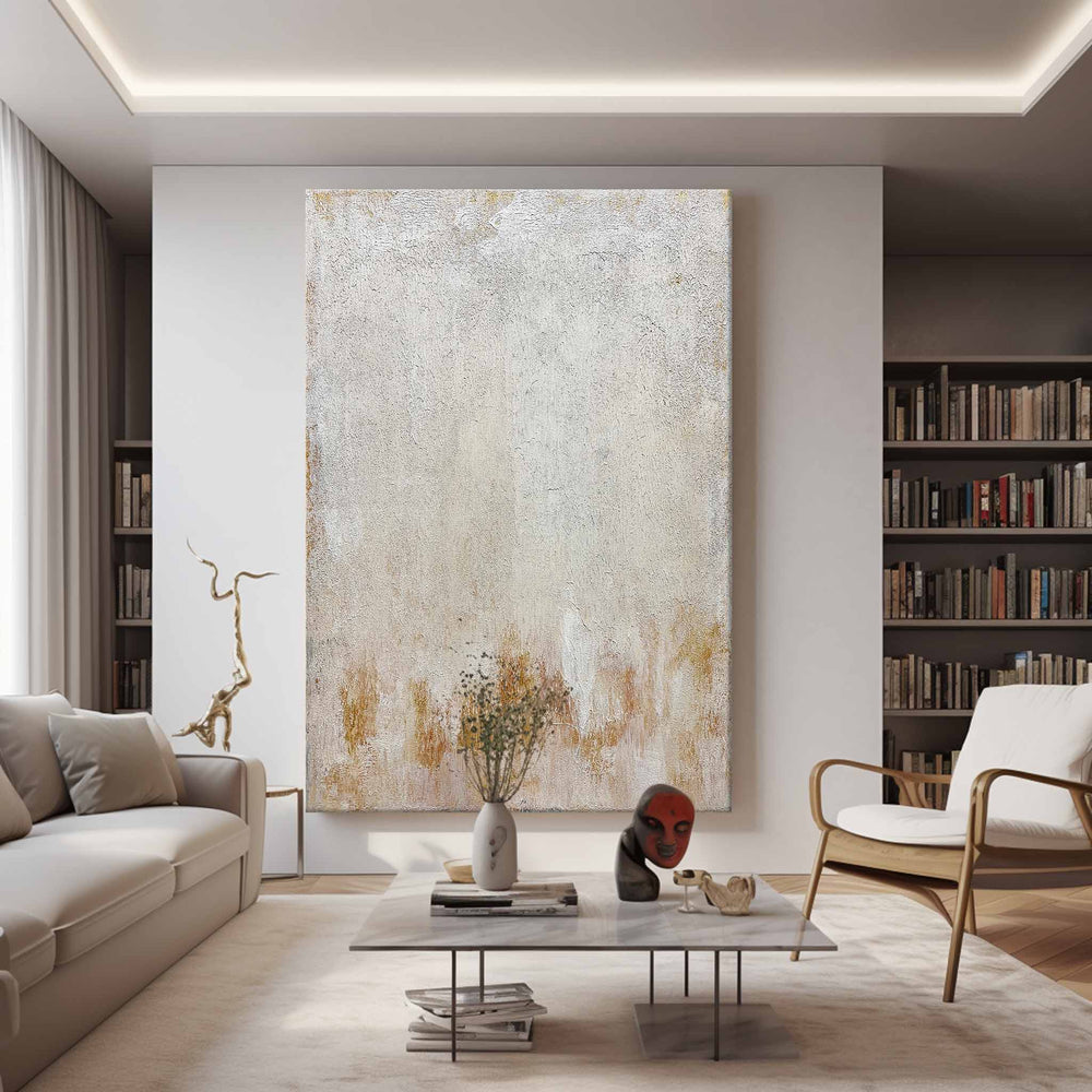 Original Beige White Abstract Canvas Art Contemporary Art Modern Abstract Painting On Canvas Acrylic Large Abstract Canvas Wall Art