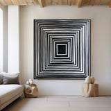 Black And White Rich Textured Canvas Art Wabi-sabi Wall Art Large Minimalist Painting For Livingroom