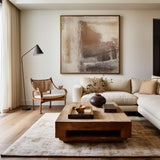 Brown Minimalist Abstract Art On Canvas Modern Painting Abstract Painting For livingroom