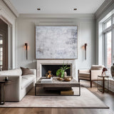 Modern White Minimalist Art Artwork For Large Walls Gray And White Wall Art