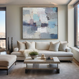 Large Abstract Coastal Canvs Acrylic Seascape Paintings Textured Abstract Painting