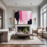 Color Abstract Art,Colorful Abstract Painting On Canvas,Pink Painting