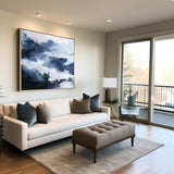 Abstract Horizontal Black And Blue Wall Art Abstract Landscape Paintings