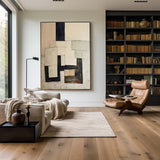 Modern Black And Beige Abstract Canvas Wall Art Earth Tone Minimalist Art Minimalist Painting