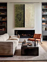 Modern Green Textured Wall Art Large Green Painting Abstract Wall Art For Livingroom