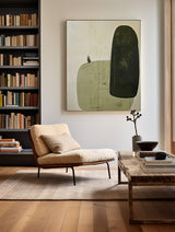 Large Green Abstract Painting Green And Beige Textured Wall Painting Modern Abstract Wall Art Minimalist Painting Art