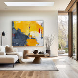 Extra Large Horizontal Orange And Grey Wall Art Orange Wall Decor