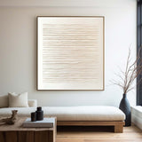 Wabi-sabi Beige Minimalist Art Beige Rich Textured Plaster Wall Art Large Minimalist Painting