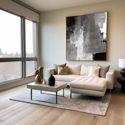 Black White And Grey Wall Art Large grey canvas painting Custom Wall Canvas
