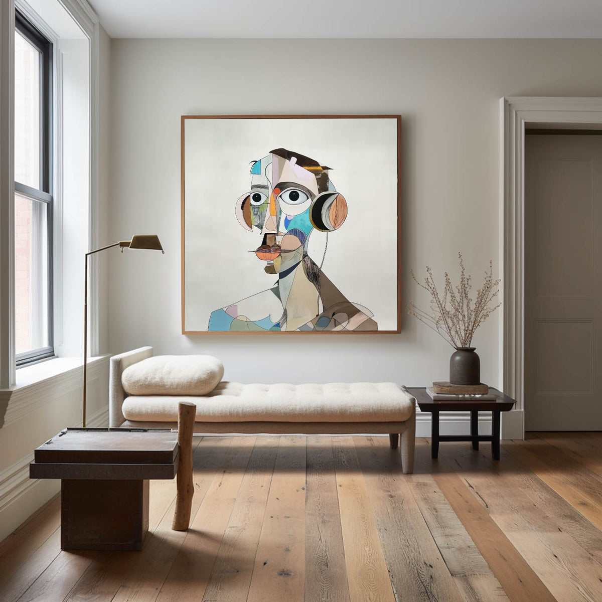 Modern Portrait Canvas Painting Artificial Intelligence Art Painting Cavas Wall Art For Living Room