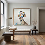 Modern Portrait Canvas Painting Artificial Intelligence Art Painting Cavas Wall Art For Living Room