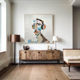 Modern Portrait Canvas Painting Artificial Intelligence Art Painting Cavas Wall Art For Living Room