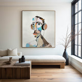 Modern Portrait Canvas Painting Artificial Intelligence Art Painting Cavas Wall Art For Living Room