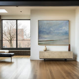 Beach Abstract Painting Large Sky And Sea Painting Seascape Painting