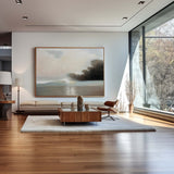 Modern Landscape Art Beige Landscape Canvas Painting Office Framed On Canvas Landscape painting