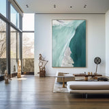 Abstract Green Canvas Painting Large Original Acrylic Abstract Canvas Art Modern Abstract Painting