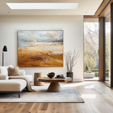 Beach Scene Painting Extra Large Modern Beach art Horizontal Seascape Painting