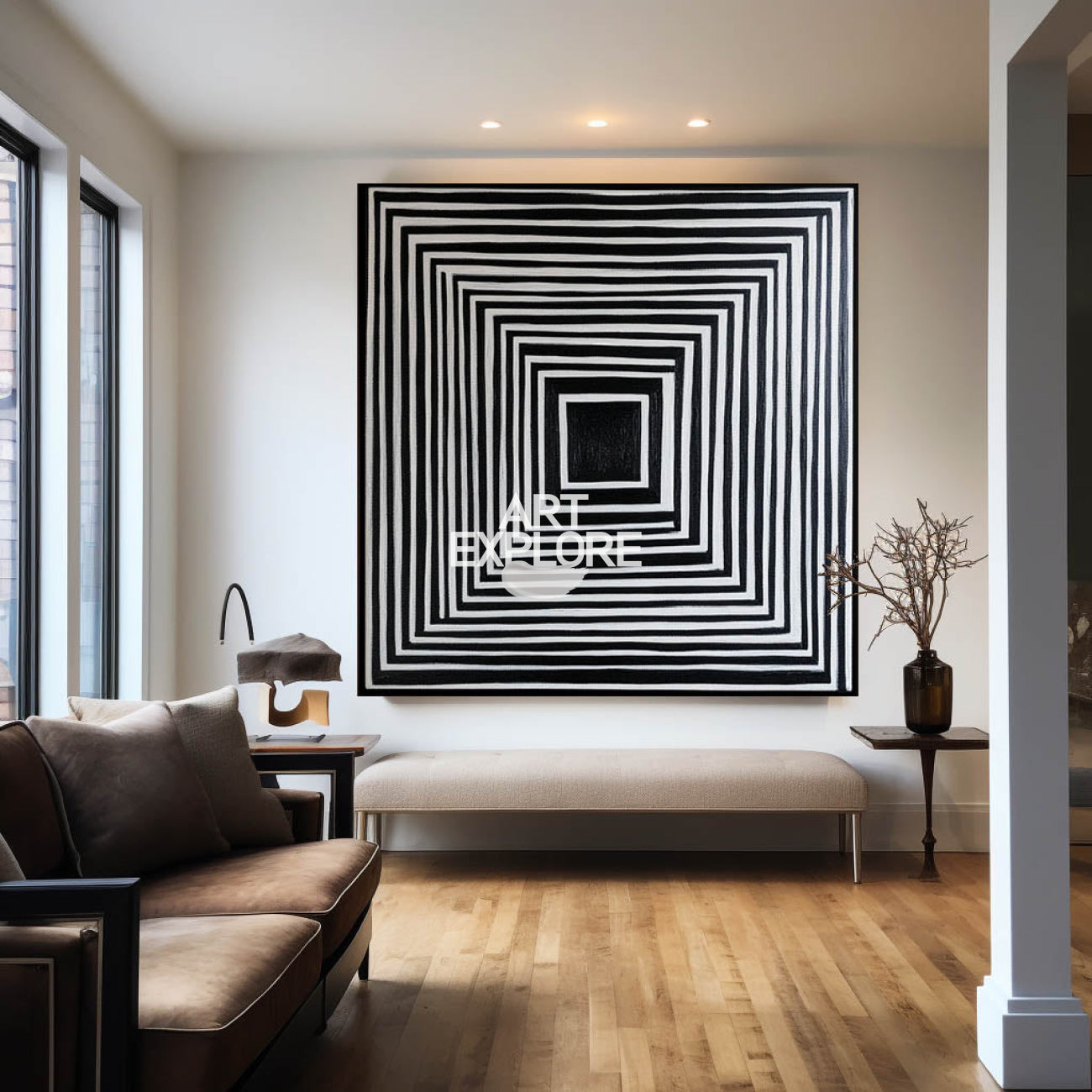 Black And White Rich Textured Canvas Art Wabi-sabi Wall Art Large Minimalist Painting For Livingroom