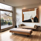 Black And Brown Wall Art Abstract Acrylic Art Canvas Painting For Living Room Abstract Canvas Painting