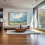 Abstract Seascape Paintings Horizontal Modern Beach Art Beach Scene Canvas Art