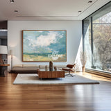 Abstract Seascape Paintings Horizontal Modern Beach Art Beach Scene Canvas Art