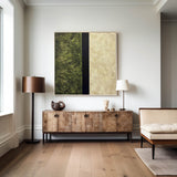 Wabi-sabi Green Textured Wall Art Large Framed Green Painting Green Square Painting For Living Room