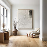 Black And White Abstract Painting, Black White Minimalist Painting, Black White Canvas Wall Art