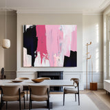 Color Abstract Art,Colorful Abstract Painting On Canvas,Pink Painting