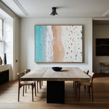 large scale seascape wall art modern coastal artwork ocean acrylic painting