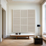 Large Beige Wall Art Textured Painting Wabi-sabi Minimalist Plaster Wall Art For Livingroom