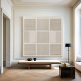 Large Beige Canvas Art Textured Wall Art Wabi-sabi Minimalist Plaster Wall Art For Livingroom