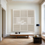 Large Beige Canvas Art Textured Wall Art Wabi-sabi Minimalist Plaster Wall Art For Livingroom