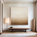 Modern Brown Wall Art Minimalist Solid Color Large Brown Painting Minimalist Square Textured Artwork