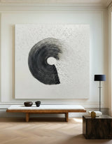 Black And White Abstract Art Painting Minimalist Wall Art Framed Canvas Art | Artexplore