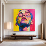 Colorful Portrait Canvas Painting LGBT Pride Painting Portrait Painting Rich Textured Wall Art For Sale