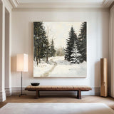 Winter landscape wall art Large texture wall paintings Winter artwork Textured art for sale
