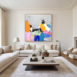 Colorful Wall Art Canvas Extra Large Multicolor Wall Painting Textured