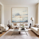 Oversize Blue Abstract Canvas Art Original Abstract Paintings For Sale