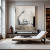 Large White And Beige Artwork Oversized Framed Wall Art X Large Wall Art