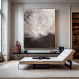 Brown Abstract Painting Grey Wall Paintings Oversized Abstract Canvas Painting Minimalist Abstract Art Large Modern Painting For Living Room
