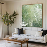 Modern Minimalist Green Painting – Textured Artwork for Dining Room or Hotel Lobby | ArtExplore