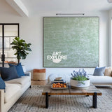 Handcrafted Green Texture Art for Large Wall Decor | Modern Canvas Painting | ArtExplore