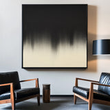 Black And White Oil Paintings Black White Solid Color Painting Minimalist Textured Artwork For Sale