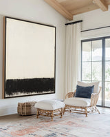 Large Black White Painting Black and White Texture Art Painting Wabi-sabi Canvas Wall Art For Sale