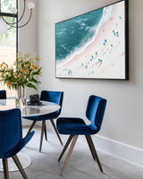 Extra Large Abstract Seaside Canvas Acrylic Seascape Paintings Windy Beach Canvas Wall Art