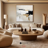 Large Black And White Minimalist Canvas Wall Art Modern Abstract Art For Sale| Artexplore