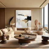 Large Black And White Minimalist Canvas Wall Art Modern Abstract Art For Sale| Artexplore