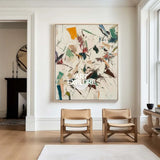 Large Wabi-sabi Beige Painting Beige Abstract Wall Art Beige Texture Artwork For Livingroom
